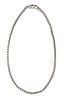 A Sterling Silver Wheat Chain Necklace, David Yurman, 16.90 dwts.