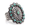 * A Silver and Turquoise Cuff Bracelet, Native American, 54.45 dwts.