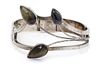 A Sterling Silver and Obsidian Bracelet, Taxco, 29.40 dwts.