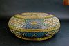 CLOISONNE CAST FLORAL PATTERN BOX WITH COVER
