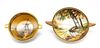 Nippon Hand Painted Porcelain Dishes, C 1910 Two Dia 7', 10"