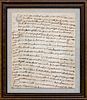 French Canadian Last Will And Testament, C. 1760s, H 9.75'' W 8.5''