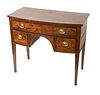 Federal Mahogany Bow Front Dressing Table, C. 1820, H 32", W 36"