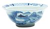 Chinese Porcelain Blue On White Bowl H 2.7'' Dia. 6''