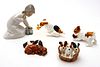 Royal Doulton & Lladro Porcelain Figurines, H 5.5'' W 5.5'' Depth 2.5'' 5 pcs