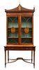 Adams Style Painted Mahogany Cabinet, H 92'' W 43'' Depth 21''
