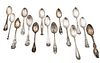 Sterling Silver Traveler's Souvenir Spoons, Depth 6'' 11.05t oz 15 pcs