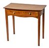 Federal Mahogany Single Drawer Side Table, C. 1820, H 28", W 29", D 16"
