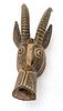 Gurunsi African  Polychromed Wood Antelope Mask, H 20'' W 8'' Depth 7.5''