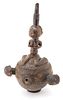 Dogon African  Carved Wood Pipe H 14'' W 8.5'' Depth 6''
