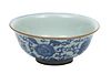 Chinese Blue & White Porcelain Bowl, H 4'' Dia. 9.75''