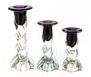 Crystal Candlesticks Group Of Three H 12''