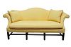 Mahogany Frame Upholstered Federal Style Sofa H 35'' L 82'' Depth 33''
