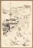 Frank Duveneck (American, 1848-1919) Etching On Chine Colle, 1880 H 13.25" W 8.625" Riva Degli Schiavoni