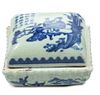Chinese Erotic Caledon Porcelain Covered Box H 2.5'' W 3.5'' L 3.25''