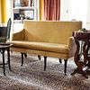 Regency Mahogany and Velvet Upholstered Sofa