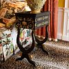 Victorian Black Painted and Parcel-Gilt Side Table