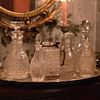 Group of Eight Glass Decanters and Eight Stoppers