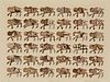 Anthony Chee Emerson, (b. 1963), "Thirty-Six Buffaloes", Etching and aquatint in brown on paper, Plate: 17.5" H x 23.875" W; Sight: 19.25" H x 25.75" 