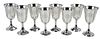 Set of Eight of Sterling Goblets