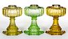 ALADDIN MODEL 108 AND 109 / CATHEDRAL KEROSENE STAND LAMPS, LOT OF THREE
