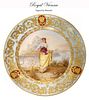 19th C. Royal Vienna Hand Painted Plate, Signed