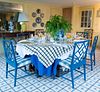 Set of Eight George III Style Blue Painted Side Chairs