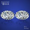 5.02 carat diamond pair, Oval cut Diamonds GIA Graded 1) 2.51 ct, Color D, VS1 2) 2.51 ct, Color E, VS1 . Appraised Value: $208,900 