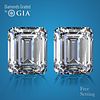 12.02 carat diamond pair, Emerald cut Diamonds GIA Graded 1) 6.01 ct, Color H, VS2 2) 6.01 ct, Color I, VS2 . Appraised Value: $804,500 