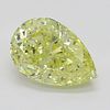 1.01 ct, Natural Fancy Yellow Even Color, IF, Pear cut Diamond (GIA Graded), Appraised Value: $21,600 