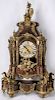 A LARGE 19TH C. FRENCH BOULLE TYPE MARQUETRY CLOCK