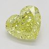1.01 ct, Natural Fancy Intense Yellow Even Color, VS2, Heart cut Diamond (GIA Graded), Appraised Value: $26,500 