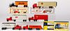 Group of small tractor trailer toys