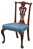 New England Chippendale Carved Mahogany Side Chair