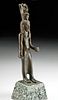 Museum-Exhibited Egyptian Bronze Figure Goddess Mut