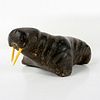 Hand-Carved Inuit Soapstone Sculpture, Walrus