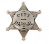 City Marshal Six-Point Star Badge.