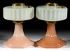 ALADDIN MODEL B-126 / CORINTHIAN KEROSENE STAND LAMPS, LOT OF TWO