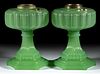 ALADDIN MODEL 111 / CATHEDRAL PAIR OF KEROSENE STAND LAMPS