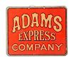 Adams Express Company Double Sided Cardboard Sign.