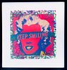 E.M. Zax Original one of a kind on paper  "Keep Smiling "