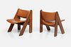 Italian, Low Armless Chairs (2)