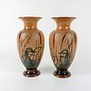 Pair of Doulton Lambeth Florence Barlow Vases, Ducks