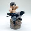 Royal Copenhagen Porcelain Figurine, Faun and Raven