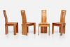 Pierre Chapo Style, High-Back Dining Chairs (4)