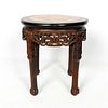 Chinese Carved Wooden Marble Urn Stand