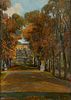 Oil Painting Park and Sanssouci Castle in Potsdam