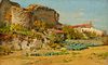 Alfred Renaudin Garden & Ruins Oil on Canvas 1898