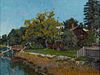 Reed Kay "Mill River Bank" 2003 Oil On Canvas