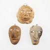 Group of 3 Inuit Bone Masks